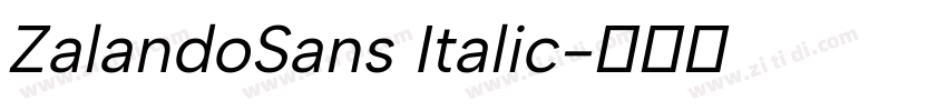 ZalandoSans Italic字体转换